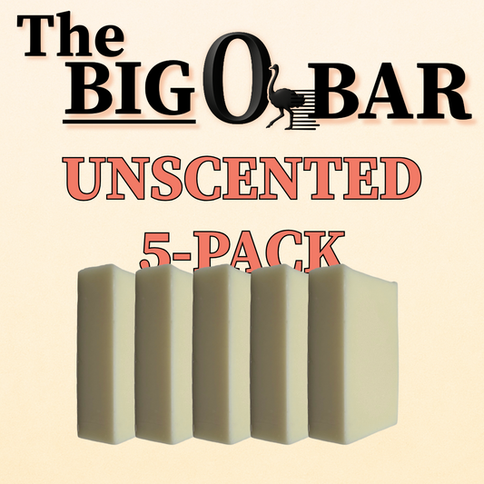 Premium ostrich oil bar soap – Unscented - 5 Pack